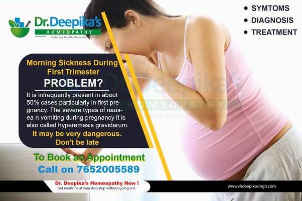 Morning sickness during the first trimester & How to deal with it using homeopathy
