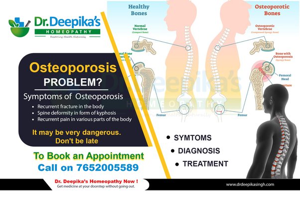 What is Osteoporosis or calcium content deficiency  & How it can cure naturally using homeopathy?