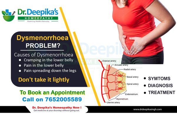 What is Dysmenorrhoea “Painful Menstruation”? How can it cure using homeopathy naturally?