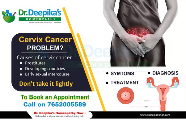 What is Cervix cancer (tumor of the lower-most part of the uterus)? How can it cure using homeopathy naturally?